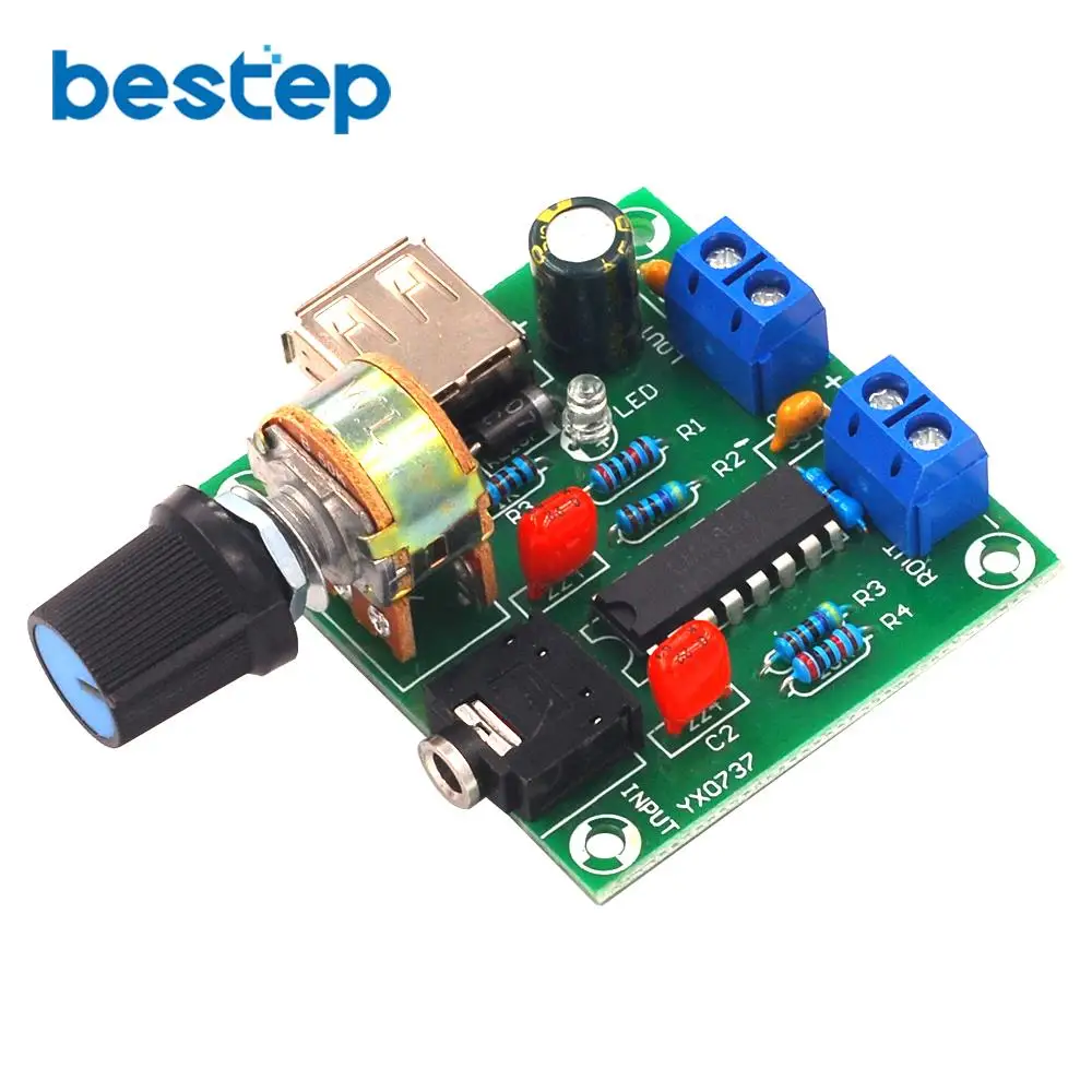 

PM2038 Dual Track 5Wx2 Amplifier Board 5W+5W Module USB Power Supply DC 2-6V