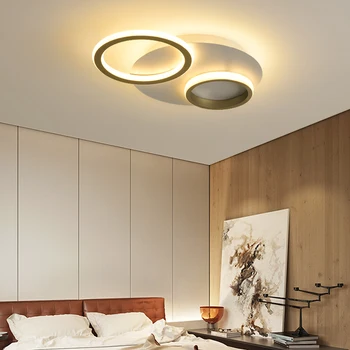 

Modern Personality Luxury Ring-shaped Golden Acrylic LED Ceiling Light, Suitable for Living Room Bedroom Lighting Decoration AC