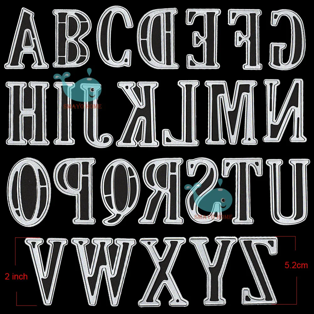 

26 pcs Large capital Alphabet Cutting Dies for DIY Scrapbooking Card Album Embossing Crafts Die Cut New