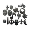 Natural Stone Black Hematite Gun Moon Pendant Men's Necklace Charms Bracelets Bangles DIY Accessories for Jewelry Gift for Man 1
