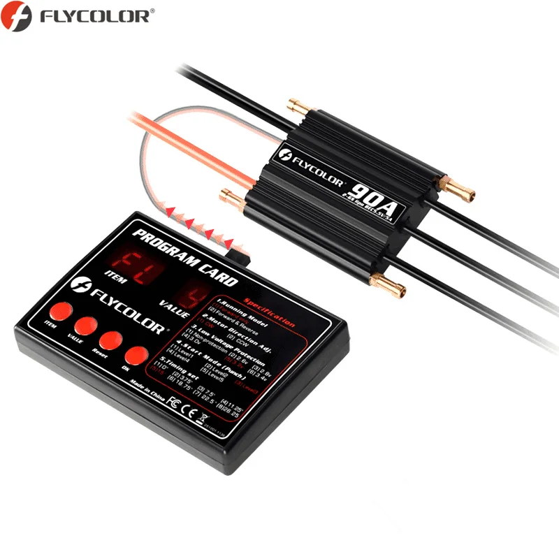 Flycolor 50A 70A 90A 120A 150A бесщеточный ESC 2 6S RC лодки Водонепроницаемая программная карта с BEC системой для