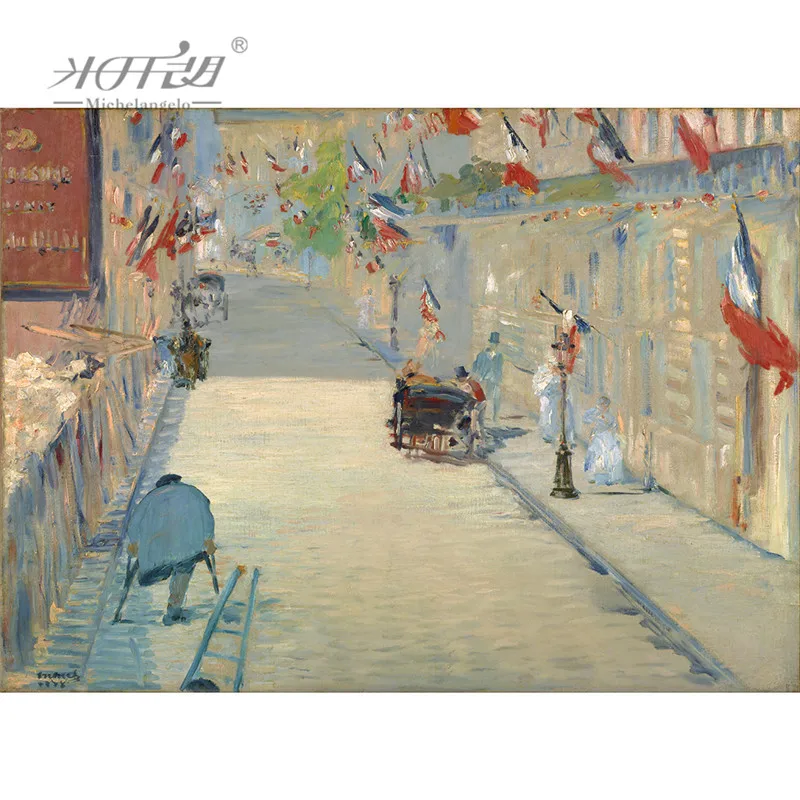 Микеланжело деревянные пазлы 500 1000 1500 2000 штук Edouard Manet Flags in Mosnier уличная живопись