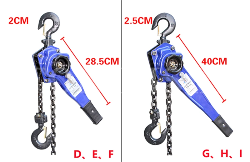 Manual Tensioner SWTY Hand Winch Lever Hoist Hand Crank Hoist Tractor Chain Manual Hand Ratchet Winch Lever Hoist Hand Hoist 0.75t/1.5t/3t Ton Lifting 