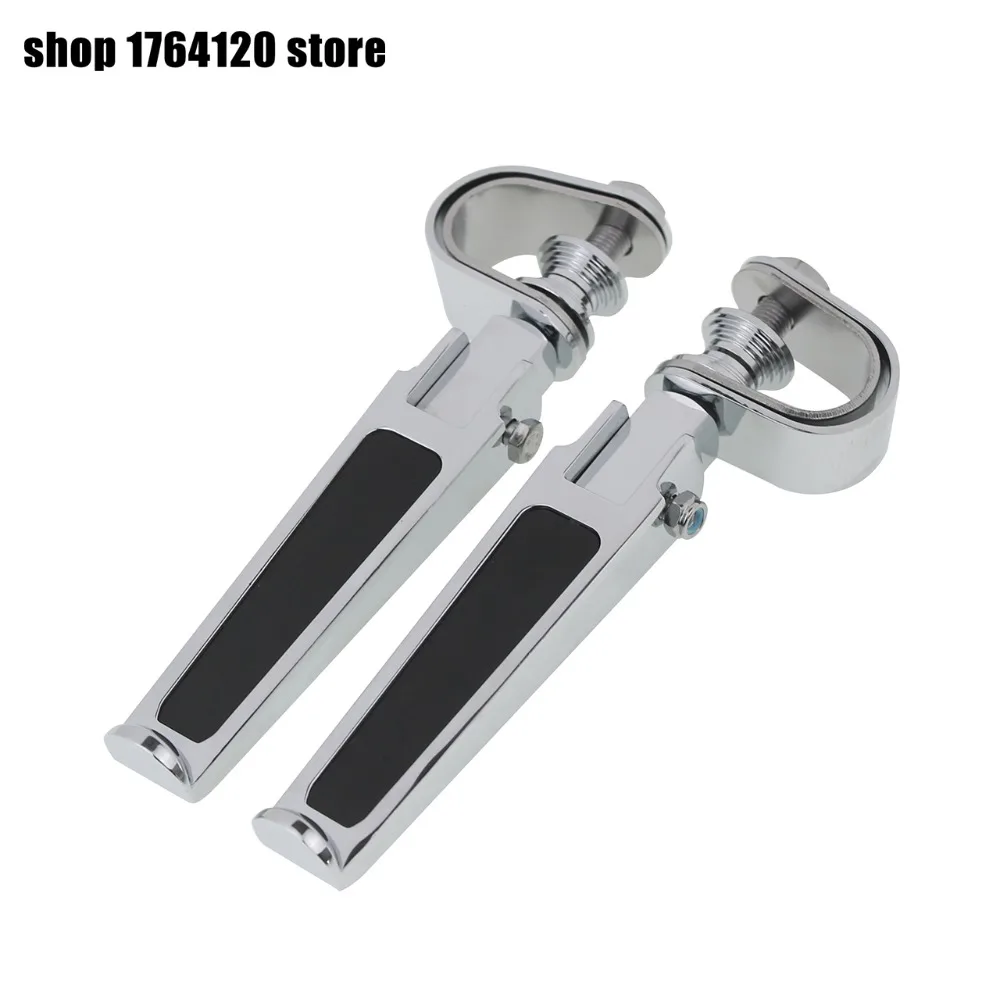 Motorcycle 1Pair Highway Engine Guard Crash Bars Foot Pegs Chrome Foot Rests For Harley For Honda For Suzuki Universal