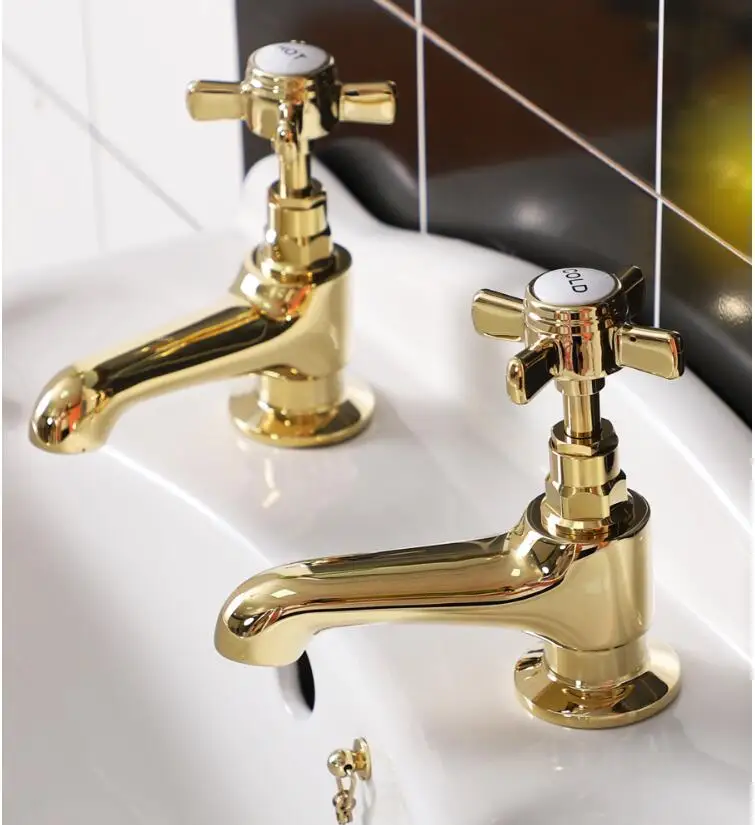 Chrome Square Bathroom Faucet Brass Bathroom Basin Faucet Single cold Water Mixer Sink Tap Single Handle Deck Mounted