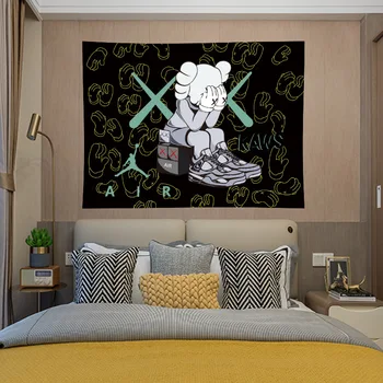 

14 Style Sesame Street Tapestry Artistic Bedroom Room Trend Background Cloth Sesame Paste Hanging Cloth Art Beach Towel Canvas