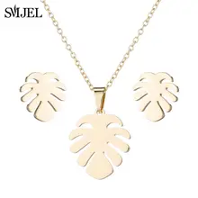  New Stainless Steel Coconut Tree Necklace For Women Lover's  Hawaii Beach Palm Tree Earrings Necklaces Engagement Jewelry Gifts 