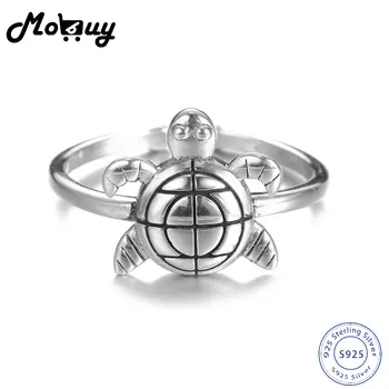 

MoBuy Open Rings for Women Lovely Little Turtle 925 Sterling Silver Adjustable Finger Ring Fine Jewelry YBR07259