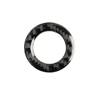 

Black Decor cover 2PCS Carbon Fiber Engine Start For Infiniti Q50 2014-19