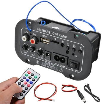 

1pc Car Audio Car Amplifier HiFi Bass Power AMP Speaker Stereo Digital Amplifier USB TF Remote For Car Home Accessories