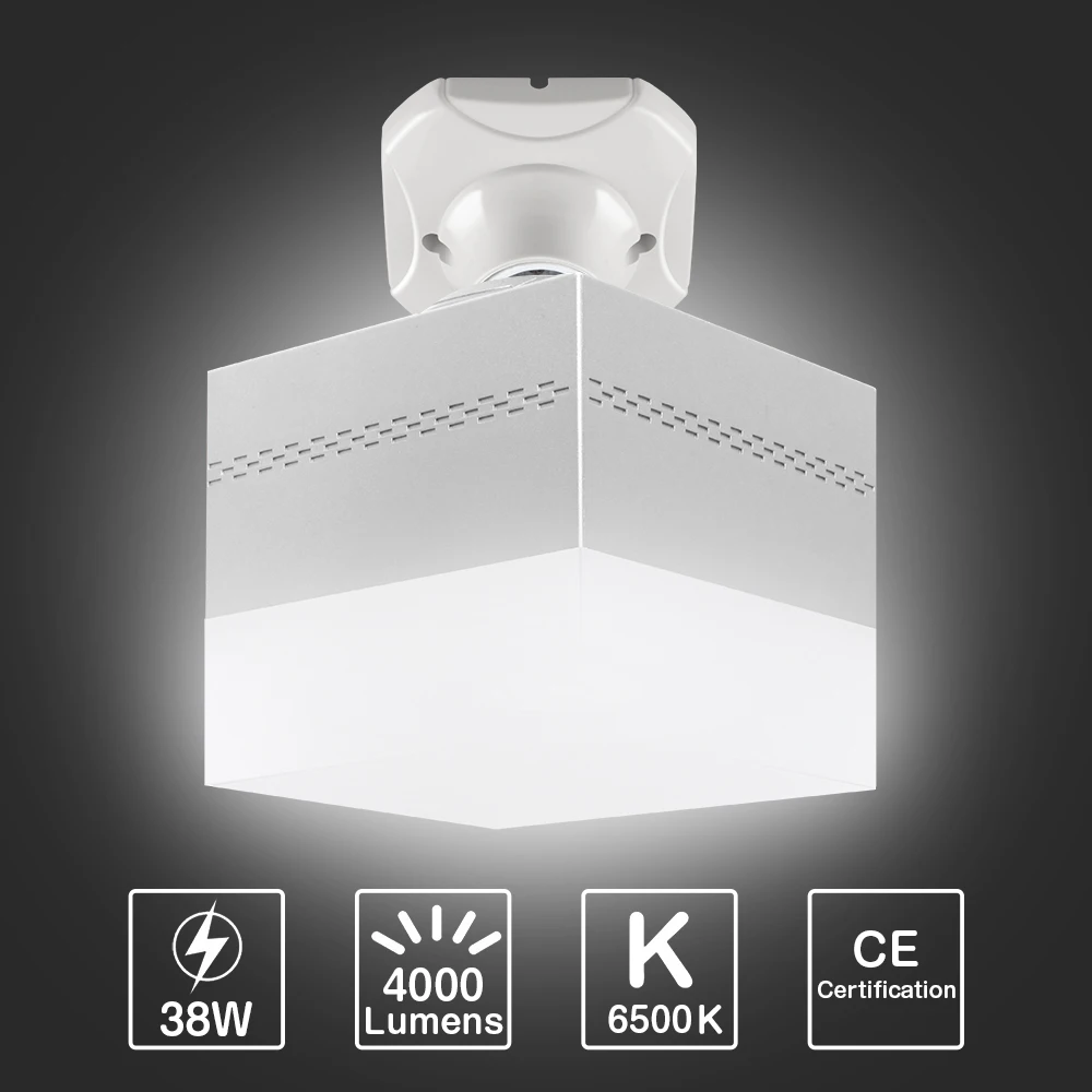 

E27 Lamp Bulb High Power Replacement Illumination LED Light Indicator Portable Square Shape Fixture Home Decoration 5W/9W/13W/28