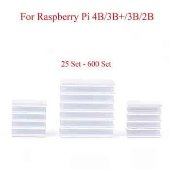 

25 - 600 Set Aluminum Heat Sink Cooling Sink Cooler 3Pcs Kit For Raspberry Pi 4B / 3B+ / 3B / 2B Silvers