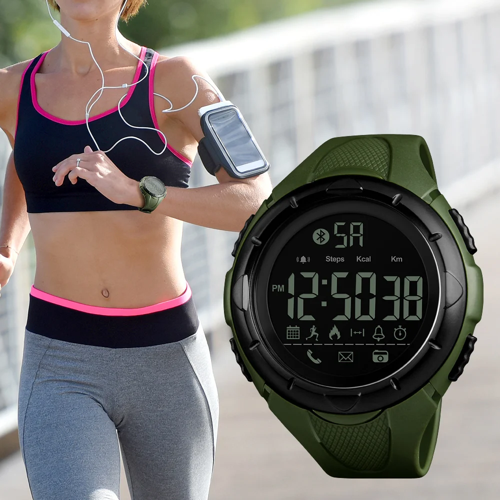 SKMEI мужские модные Смарт часы Шагомер калорий Bluetooth Smartwatch водонепроницаемые Relogio
