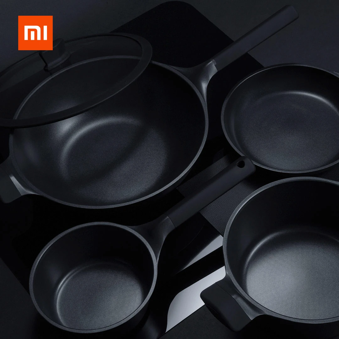 Антипригарная сковорода Xiaomi Huohou супер платиновая для сковородок молока прочная