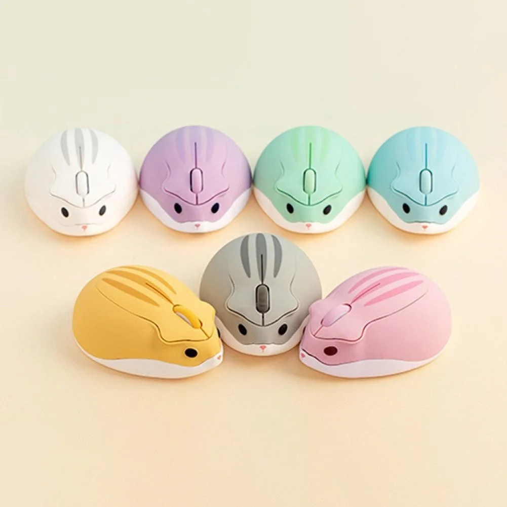 Cute Wireless Hamster Projetado Mouse 2.4g Criativo Ergonômico Usb Optical 1200 Dpi Mini Ratos Presentes para Crianças pc Laptop