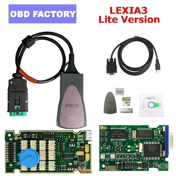 

Original Lexia3 PP2000 V25 OBDII Lite Version Gold Edge For Citroen For Peugeot Full Chip Lexia Diagnostic Tool Diagbox V7.83