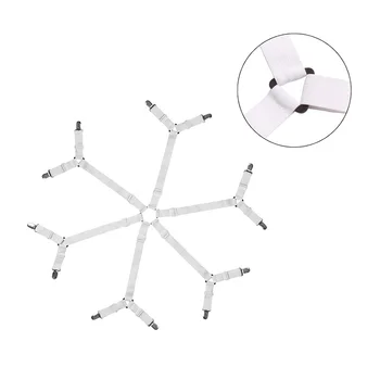 

Bed Sheet Clips Grippers Fasteners 6 Sides Sheet Suspenders Elastic Sheet Holders Mattress Clips Straps For Home