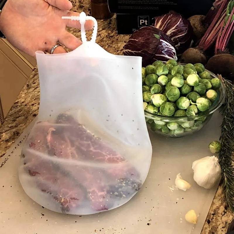 ABSS-2 пакет Премиум Многоразовые большие кулинарные силиконовые Sous Vide сумки сохранения свежести Эко-дружественных продуктов хранения иммерсионная схема