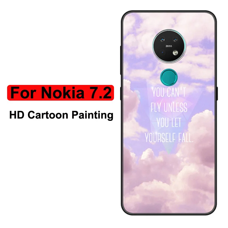 Для Nokia 7,2 чехол цветок мультфильм мягкий силиконовый задний Чехол для Nokia 7,2 чехол для телефона s Nokia7.2 Coque capa 6,3 дюймов - Цвет: A9