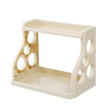 

1 Pcs Storage Rack Shelf Double Layer Holder Organizer For Kitchen Spice Jar Bathroom PR Sale