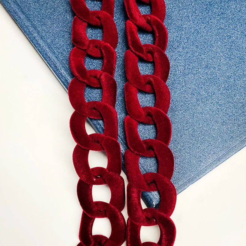 100 см DIY акриловая бархатная полимерная цепь сумка на ремне сумка пластиковый ремешок Модная красочная Женская сумка Аксессуары наплечный ремень