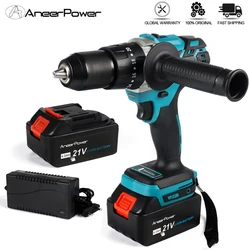 Furadeira elétrica de impacto, sem escova, chave de fenda 21v para pesca no gelo, 3 em 1, torque 120 n. m para makita bateria de lítio ferramentas elétricas