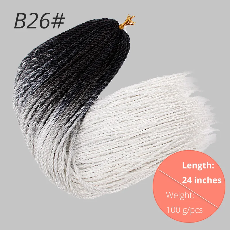 P1B/613 AISIBEAUTY, вязанные косички, волосы, 24 дюйма, Омбре, канальские волосы, синтетические, Сенегальские, крученые волосы для наращивания, для отдыха, косплей - Цвет: P1B/613