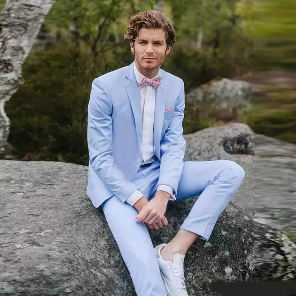 Slim Fit Свадебный смокинг для мальчиков на двух пуговицах и с отворотом, Для мужчин платье на выпускной, костюм на заказ Лыжная куртка и штаны для Костюмы для жениха