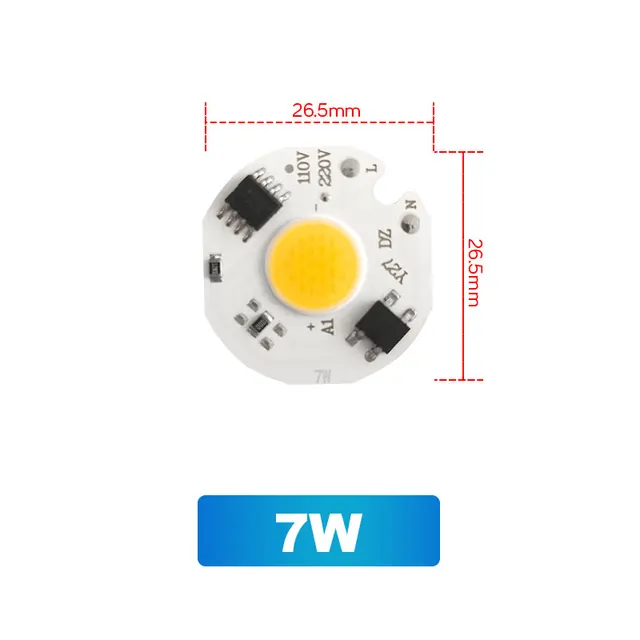 LED Chip No Need Driver COB AC 220V 3W 5W 7W 10W 20W 30W 50W  High Brightness Energy Saving Diy Spotlight Flood Light Bulb Chip 7W