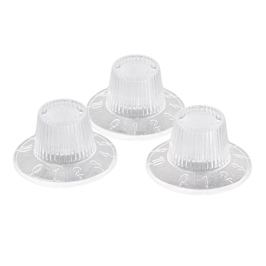 3 Pieces Guitar Amp Knob Amplifier Skirted Knobs for Guitar Bass Parts