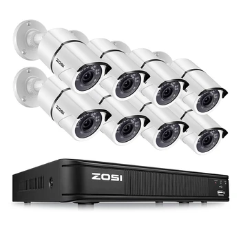 

ZOSI 8CH 2MP AHD Analog video surveillance system cctv kit with nightvision waterproof security cameras DVR camcorder for home