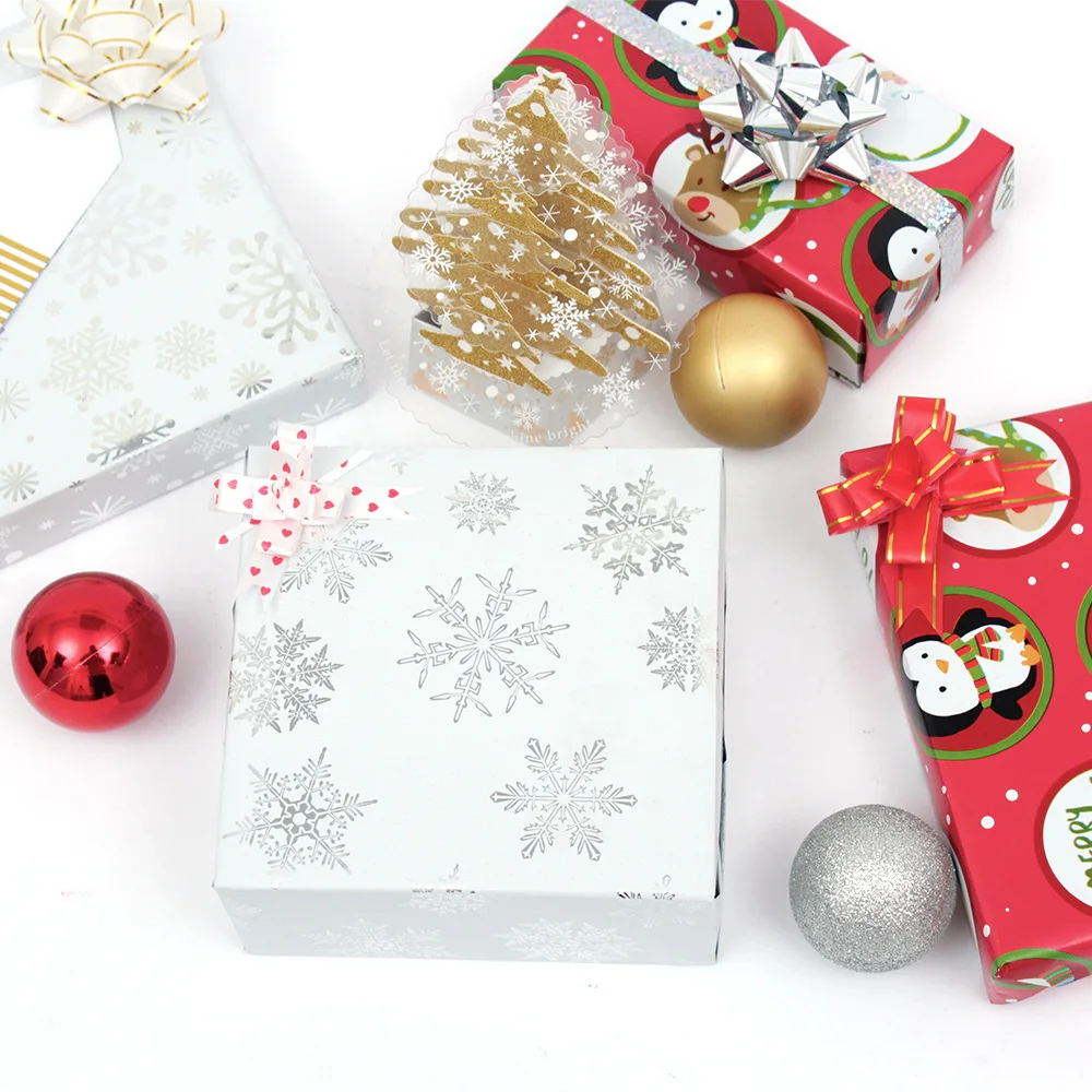 5pcs Waterproof Christmas Gift Wrapping Papers Snow Snowman Aluminum foil Print Craft Papers christmas decorations for home