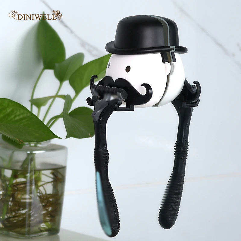 

DINIWELL Bathroom Tools Razor Holder Men Shaver Storage Rack Suction Cup Razor Rack Shaving Storage Holder for Men Storage Razor