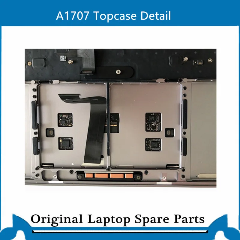 Топ чехол для Macbook Pro retina 15 'A1707 Упор для рук с клавиатурой с подсветкой трекпад touchbar US серый серебристый