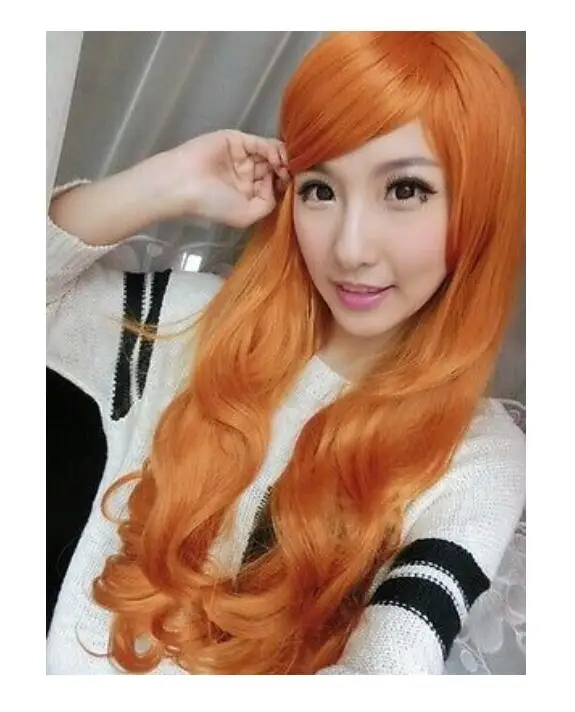 shun 32in/80cmFashion Yellow COS Cosplay Wigs Harajuku Long Wavy Full Hair 10.21 | Тематическая одежда и униформа
