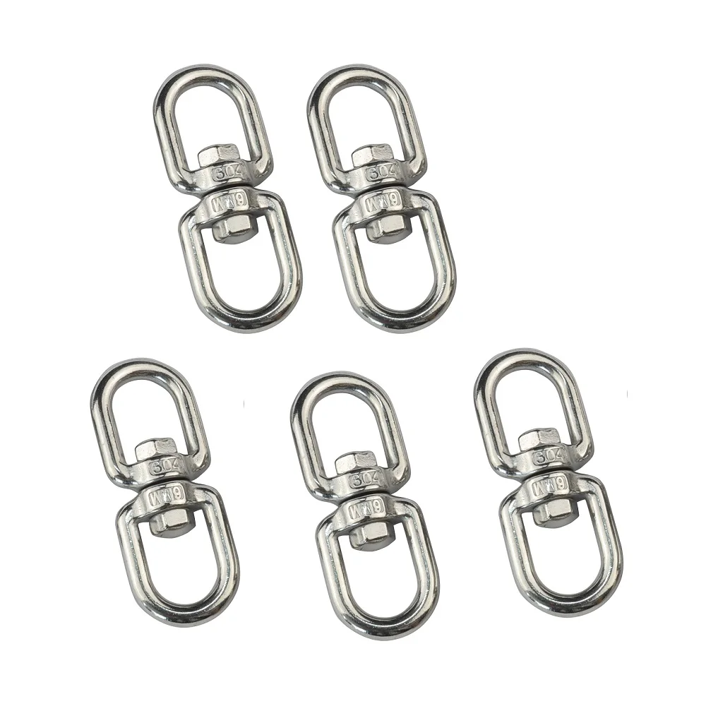 5PCS 304 Stainless Steel Mooring Anchor Chain Double Eye And Eye Liftting  Swivel Ring 4mm 5mm 6mm 8mm 10mm Stainless Swivel Hook - AliExpress Tools