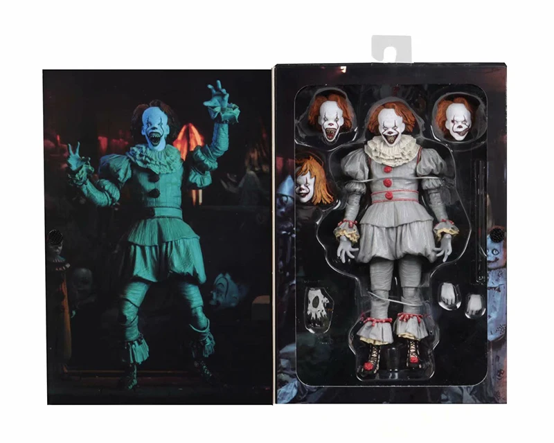 3 головки новейший NECA Horror It Pennywise Джокер, клоун фигурка модель игрушки кукла для подарка