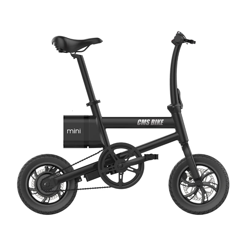 CMS-Mini mini ebik 36V250W 12 inch folding electric bicycle lithium battery LED displayer brushless motor ebike | Спорт и