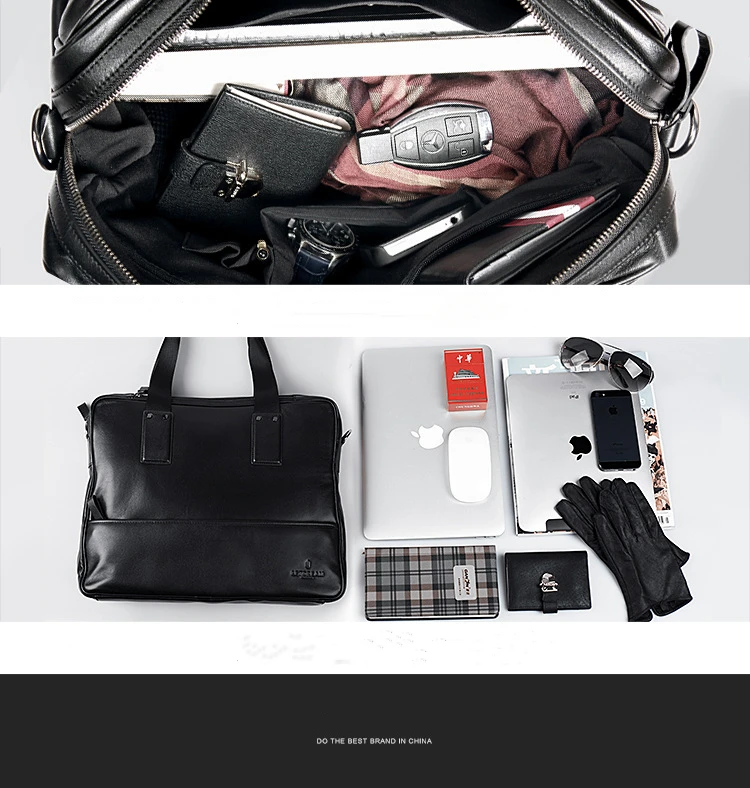 Кожаная сумка мужская сумка-мессенджер винтажный портфель черная Crazy Horse деловая сумка для мужчин повседневная мужская t Повседневная