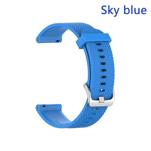 Sky blue Браслеты для Garmin vivoactive 4 Смарт-часы аксессуары сменный Ремешок Браслет Текстура силиконовая Петля - Цвет: Sky blue