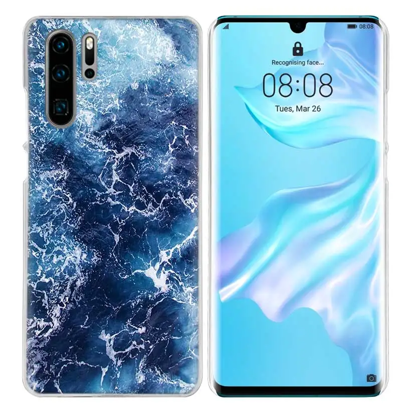 Жесткий чехол для huawei P30 P20 P10 mate 30 20 10 Nova 5 5i Pro Lite P Smart Z Plus волны океана воды света рефракцио