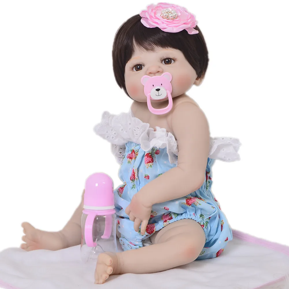 

Keiumi23-Inch Reborn Baby Doll GIRL'S Reborn Baby Full Rubber Model Infant Children Doll