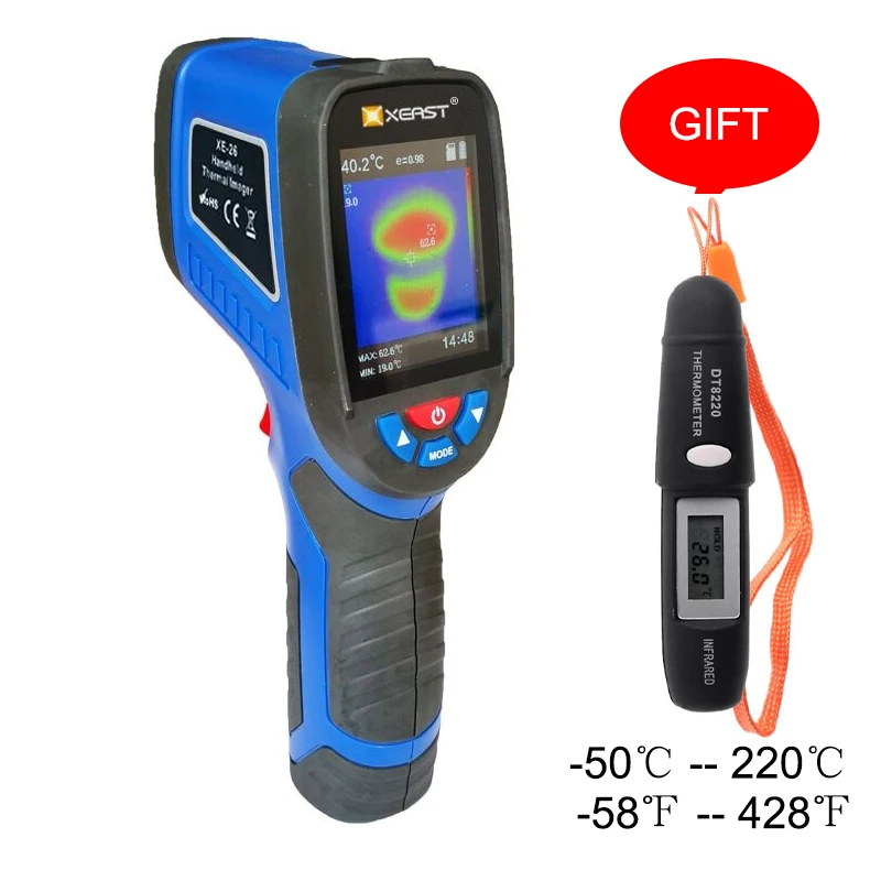 

2019 New XE-26 Handheld Thermal Imager Infrared Imaging Camera with USB interface 2.4 inch Thermal Imager with Ambient Humidity