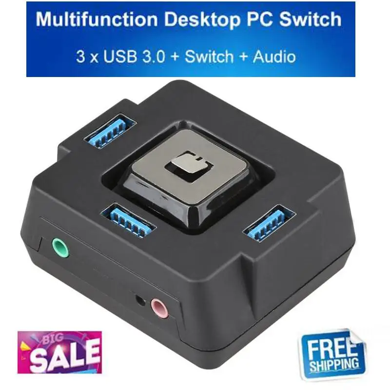 

Hot Sale Desktop Computer PC Case Power Supply on/off Reset Button Switch Block Extender Cable with 3 USB Port Dual Audio Plug