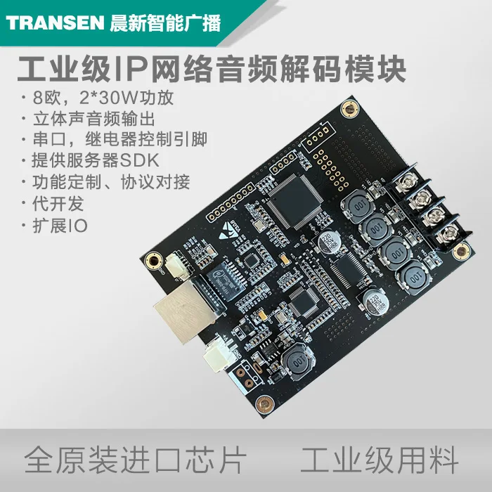 

IP Broadcast Audio Module 2*30W Network Decoder