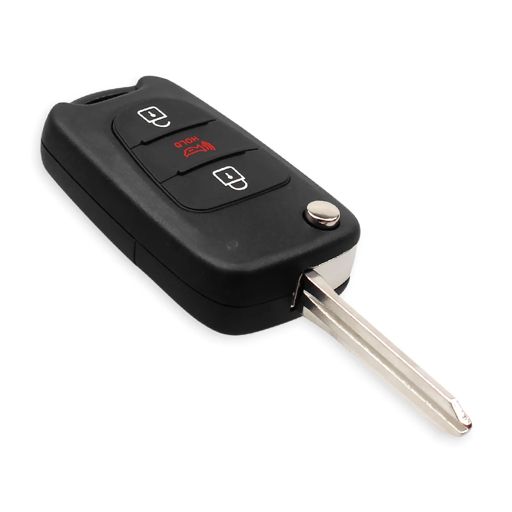 KEYYOU 10 шт. 3 кнопки флип складной дистанционный Автомобильный ключ заготовки в корпусе чехол для Kia Rio 3 Picanto Soul Ceed Cerato Sportage K2 K3 K5