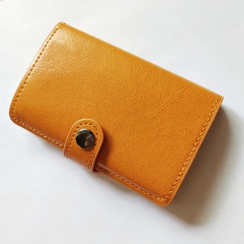 Orange B Унисекс RFID автоматический кошелек всплывающий кредитный держатель для карт чехол алюминиевый сплав анти-дегаузсинг Противоугонный RFID ID банковский Чехол для карт - Цвет: Orange B