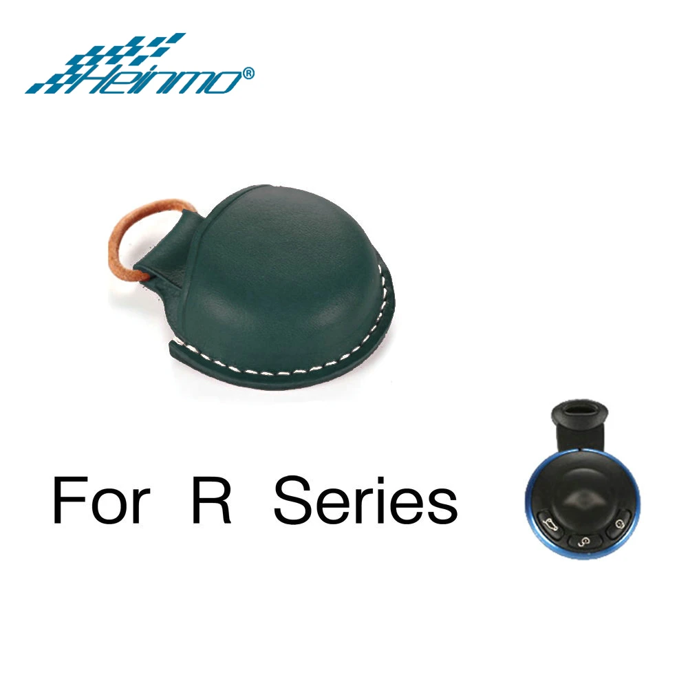 R Series Green Чехол для ключей из воловьей кожи с автоматическим дистанционным управлением, защитный чехол для ключей для MINI Countryman R60 F60 для MINI Cooper R56 F56 F54 F/R Series - Название цвета: R Series Green