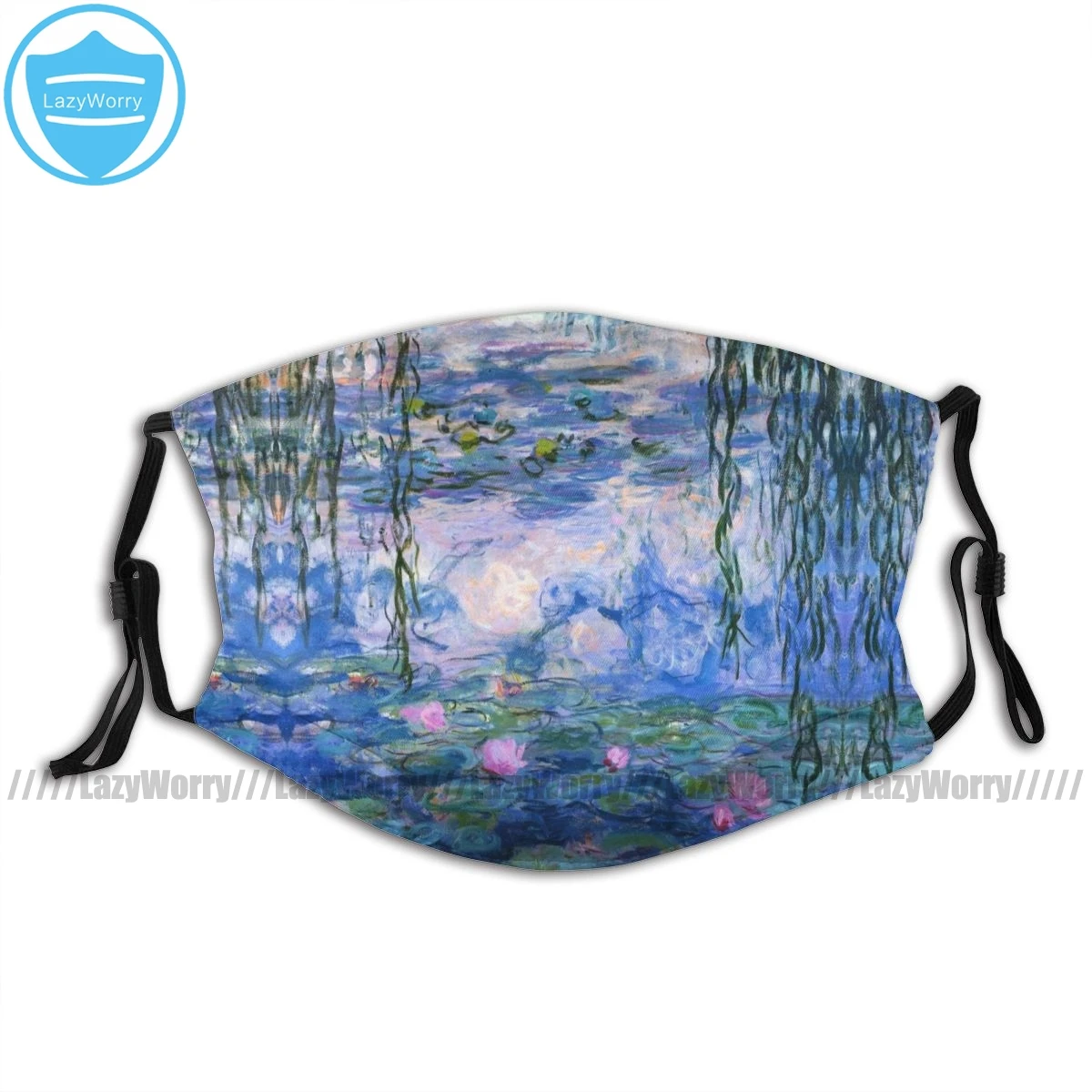 

Monet Mouth Face Mask Monet Lilies Facial Mask Polyester with Filters Nice for Adult Mask