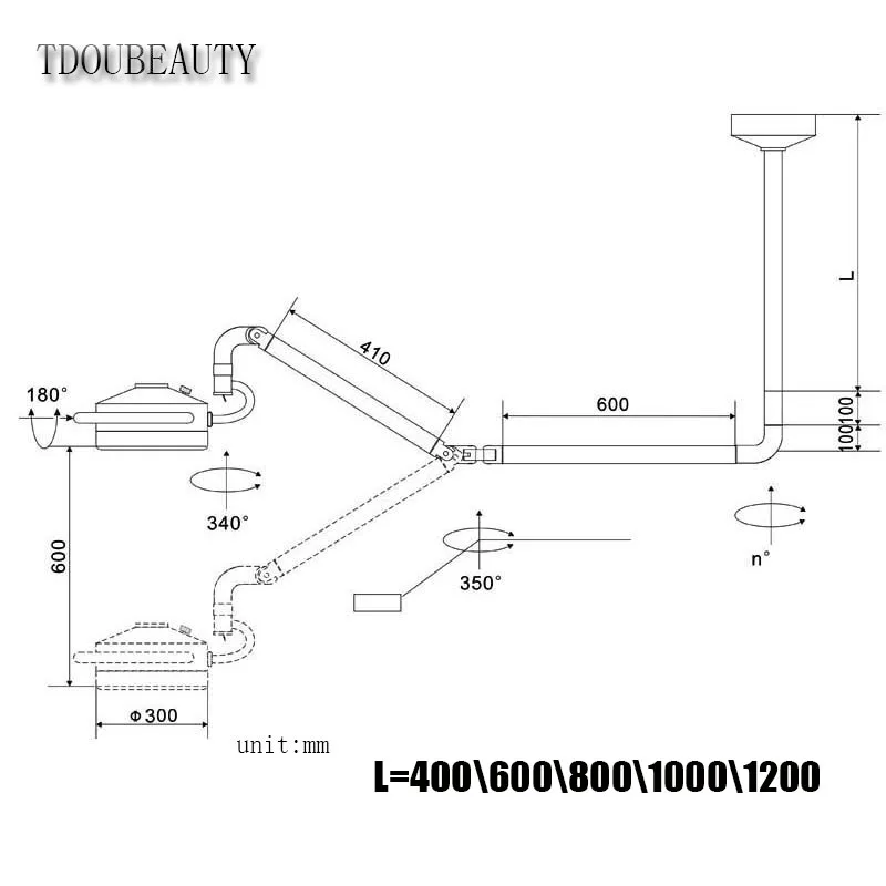  TDOUBEAUTY 72W Super Brightness Ceiling LED Surgical Exam Light Shadowless Lamp Pet Surgery Dental  - 32955168317